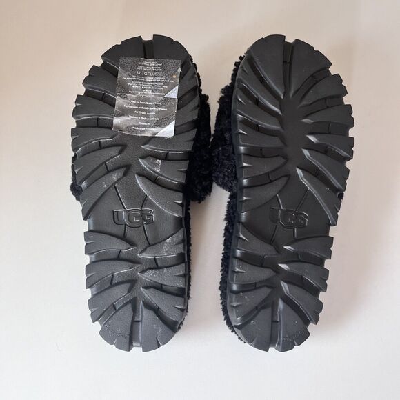 Women's Shoes UGG COZETTA CURLY Slipper Slide Sandals 1130838 BLACK Size 9 Usa - Picture 7 of 9
